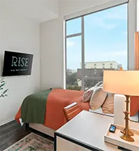 For game day and movie night, TVs included in all apartments