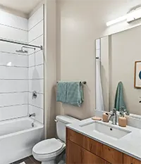 Nothing like the dorm bathrooms you're used to seeing